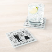 Church Service Wedding Vicar sagt Nein zu Anwälten Glasuntersetzer (Schrägansicht)