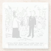 Church Service Wedding Vicar sagt Nein zu Anwälten Glasuntersetzer (Rückseite)