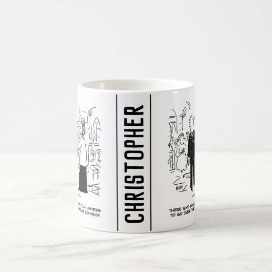 Church Service Wedding Vicar sagt Nein zu Anwälten Kaffeetasse (Mittel)