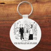 Church Service Wedding Vicar sagt Nein zu Anwälten Schlüsselanhänger (Vorderseite)