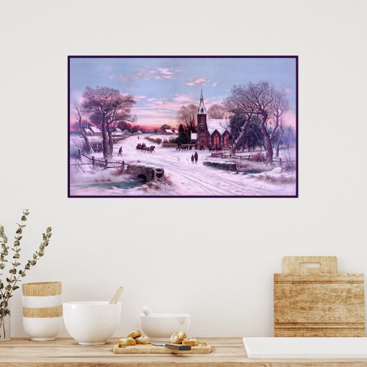 Church Services Weihnachtsabend Poster (Küche)