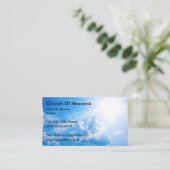 Church Sky Sun Light Beams Business Cards Visitenkarte (Stehend Vorderseite)