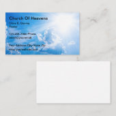 Church Sky Sun Light Beams Business Cards Visitenkarte (Vorne/Hinten)