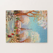 Church Snow Scene Vintage Puzzle (Horizontal)
