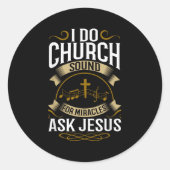 Church Sound Engineer O System Music Christian  Runder Aufkleber (Vorderseite)