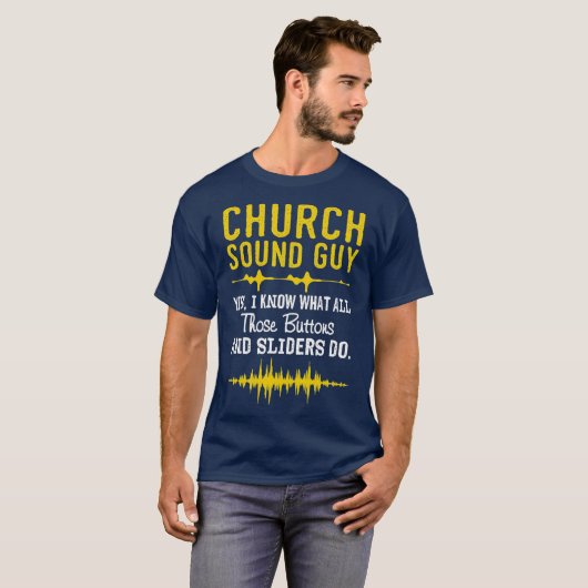 Church Sound Typ Funny Church Teches T-Shirt (Vorne ganz)