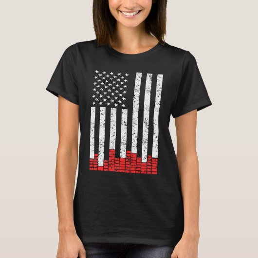 Church Sound Typ US Flag Audio Tech Engineer T-Shirt (Vorderseite)