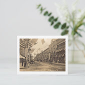 Church St Parade, Burlington VT Vintag Postkarte (Stehend Vorderseite)