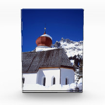 Church Stuben Austria Holiday Card Canvas Print