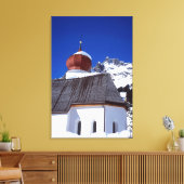 Church Stuben Austria Holiday Card Leinwanddruck (Insitu (Wohnzimmer))