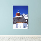 Church Stuben Austria Holiday Card Leinwanddruck (Insitu (Holzboden))