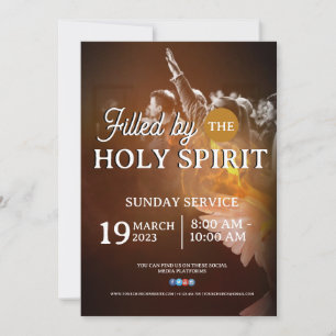 Church Sunday Service Anpassbare Flyer-Gestaltung Einladung