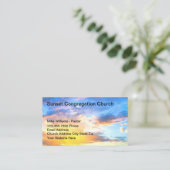 Church Sunset Landschaftlich Business Cards Visitenkarte (Stehend Vorderseite)