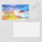 Church Sunset Landschaftlich Business Cards Visitenkarte (Vorne/Hinten)