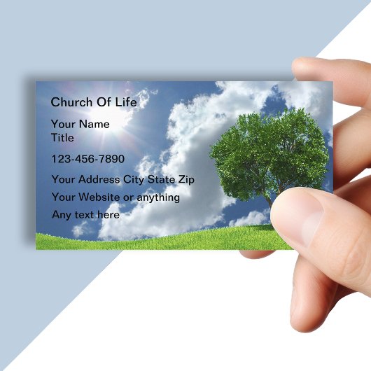 Church Theme Business Cards Visitenkarte