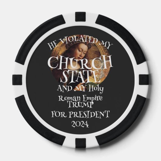 Church Trump Poker Chips Party Gambling (Vorderseite)