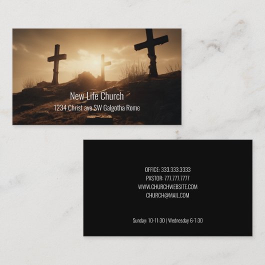 Church Visitenkarte (Vorne/Hinten)