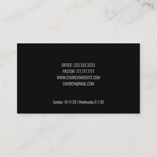 Church Visitenkarte (Rückseite)