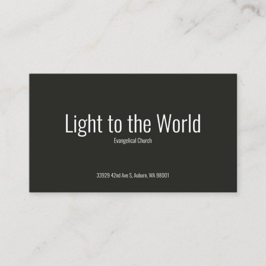 Church Visitenkarte (Vorderseite)