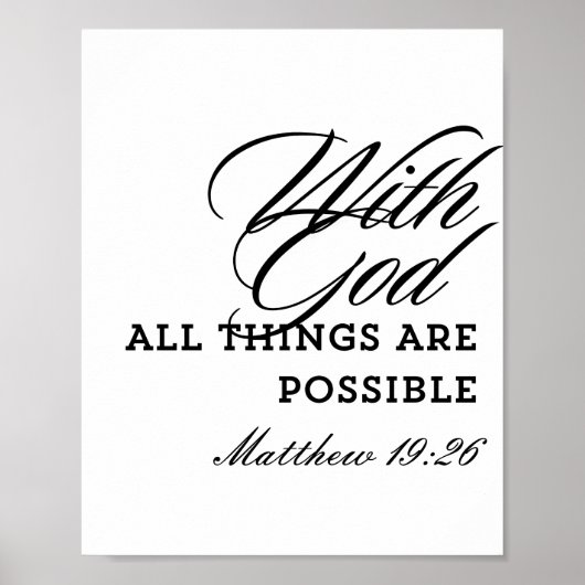 Church Wall Art Scripture Religious Zitat Poster (Vorne)