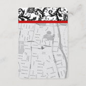 Church Wedding Reception Direction Card Begleitkarte (Rückseite)