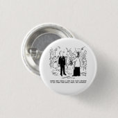 Church Wedding Vicar sagt No. Funny Button Abzeich (Vorne & Hinten)
