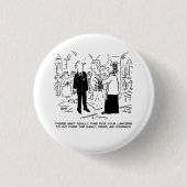 Church Wedding Vicar sagt No. Funny Button Abzeich (Vorderseite)