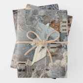 Church Winter Wonderland Decoupage Geschenkpapier Set (Beispiel)