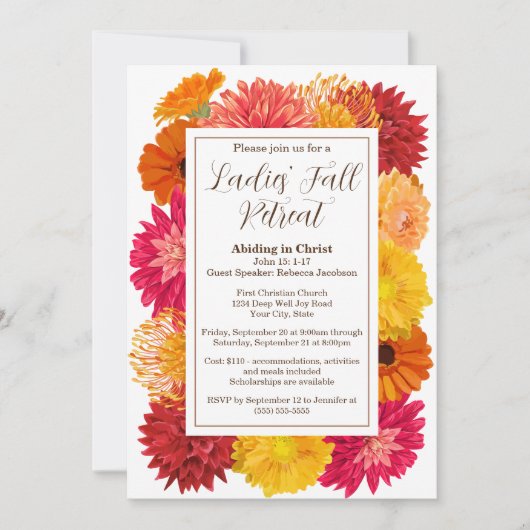 Church Women's Retreat Conference or Event Einladung (Vorderseite)