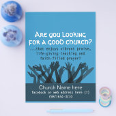 Church.Worship.Bible.Fellowship.Healing.Gebet Flyer (Einzeln)