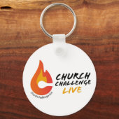 CHURCHALLENGE LIVE Orange Flame Schlüsselanhänger (Vorderseite)