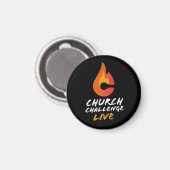 CHURCHALLENGE LIVE Orange Flamed C Black Magnet (Vorderseite/Rückseite)