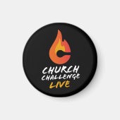 CHURCHALLENGE LIVE Orange Flamed C Black Magnet (Vorne)
