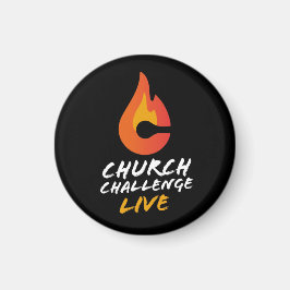 CHURCHALLENGE LIVE Orange Flamed C Black Magnet