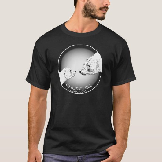 Churchill Andenken-polarer Bärn-Kunst-T - Shirts (Vorderseite)