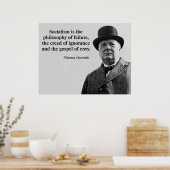 Churchill-Anti-Sozialismus-Zitat Poster (Küche)