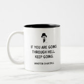 Churchill Behielt durch Hell-BK Zweifarbige Tasse (Links)