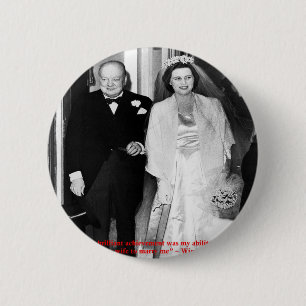 Churchill & Berühmter Heirats-Spruch Button