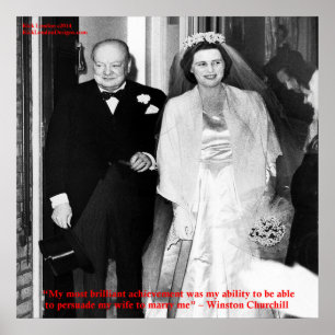 Churchill & Berühmtes Hochzeitszitat Poster
