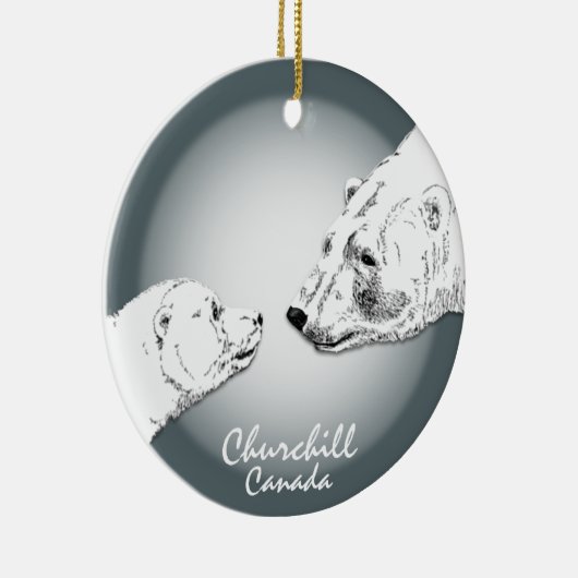 Churchill Canada Ornament Polar Bear Keepake (Rechts)
