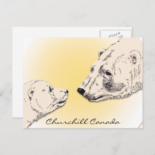 Churchill Canada Postcard Polar Bear Art Cards Postkarte (Vorne/Hinten)