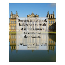 Churchill Erfolgszitat Blenheim Palace Poster