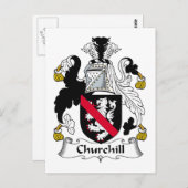 Churchill Familienwappen Postkarte (Vorne/Hinten)
