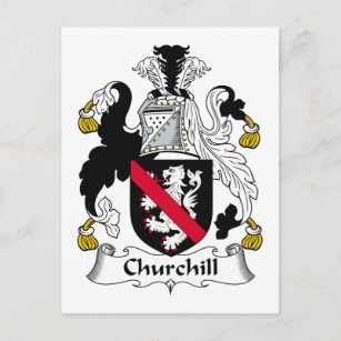Churchill Familienwappen Postkarte