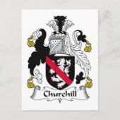 Churchill Familienwappen Postkarte (Vorderseite)
