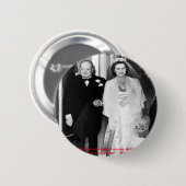 Churchill & Famous Marriage Quote Button (Vorne & Hinten)