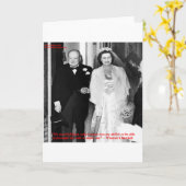 Churchill & Famous Marriage Quote Karte (Gelbe Blume)