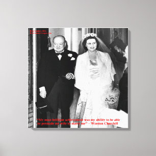 Churchill & Famous Marriage Quote Leinwanddruck