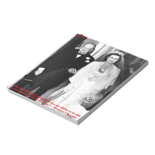 Churchill & Famous Marriage Quote Notizblock (Rotiert)