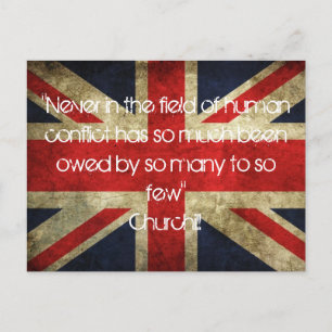 Churchill Gewerkschaft Flag Postcard Postkarte